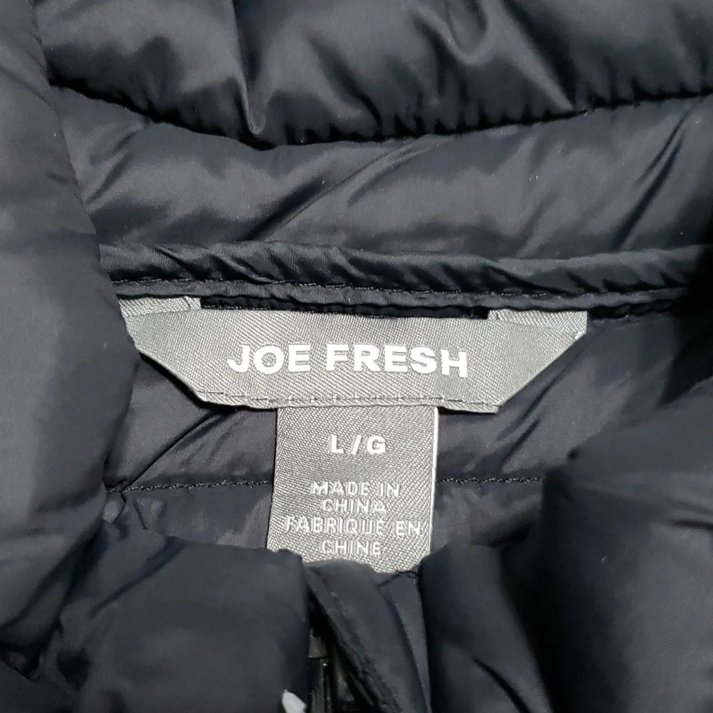 Joe Fresh Lightweight Packable Black Puffer Jacket Size Large - Picture 6 of 14